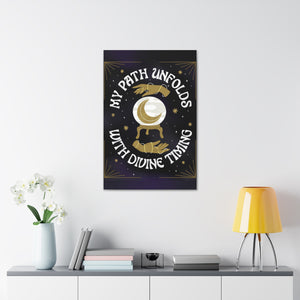 My Path Unfolds with Divine Timing Canvas Gallery Wraps