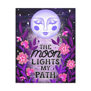 The Moon Lights my Path Canvas Gallery Wraps