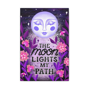 The Moon Lights my Path Canvas Gallery Wraps