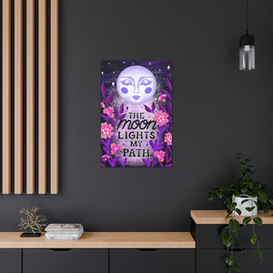 The Moon Lights my Path Canvas Gallery Wraps