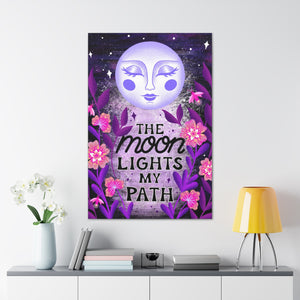 The Moon Lights my Path Canvas Gallery Wraps