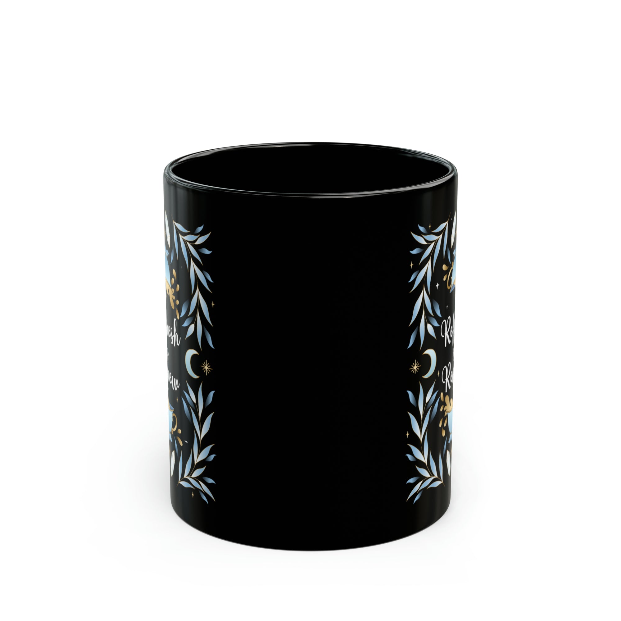 Refresh &amp; Renew Black Mug