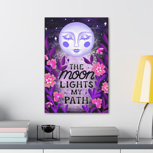 The Moon Lights my Path Canvas Gallery Wraps