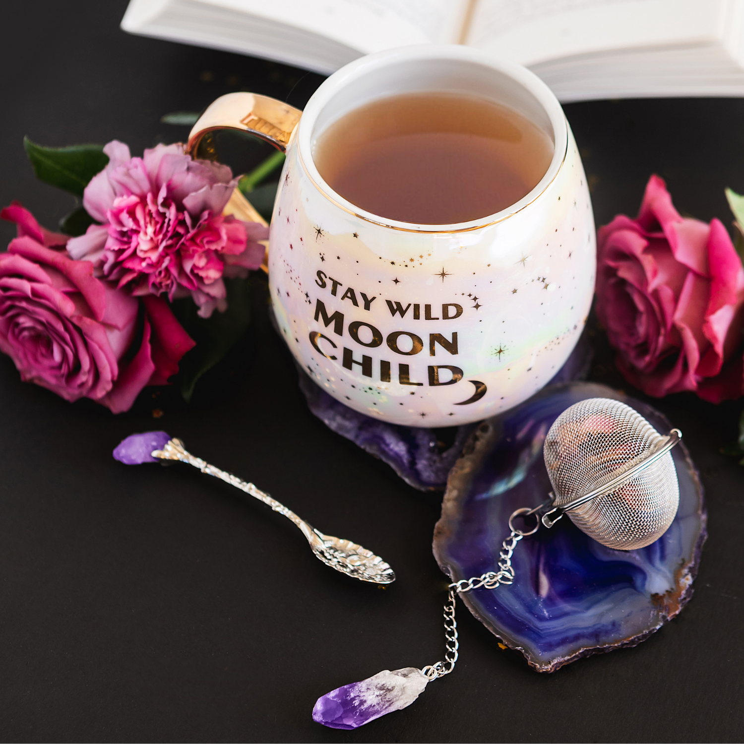 Stay Wild Moon Child Mug, Spoon &amp; Infuser Set