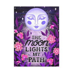 The Moon Lights my Path Canvas Gallery Wraps