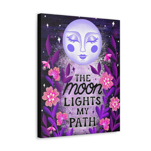 The Moon Lights my Path Canvas Gallery Wraps