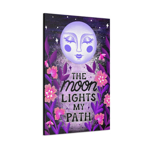 The Moon Lights my Path Canvas Gallery Wraps