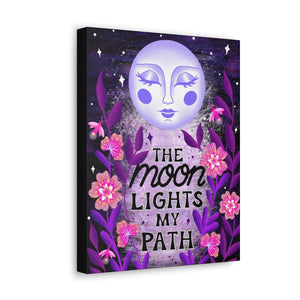 The Moon Lights my Path Canvas Gallery Wraps