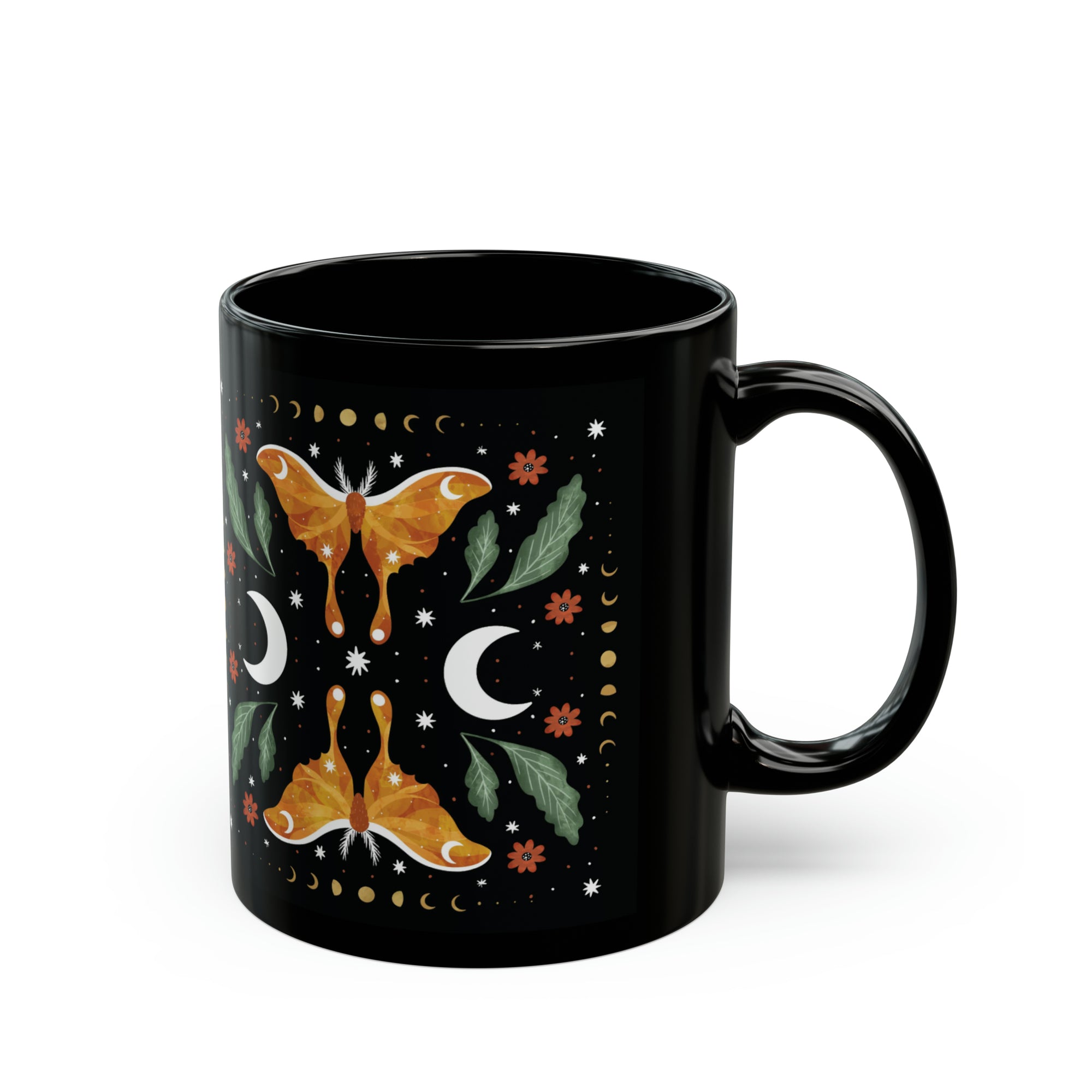 Orange Moon Moth Mug