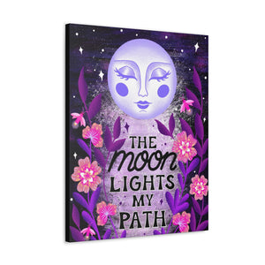 The Moon Lights my Path Canvas Gallery Wraps