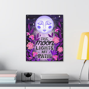 The Moon Lights my Path Canvas Gallery Wraps