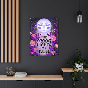 The Moon Lights my Path Canvas Gallery Wraps