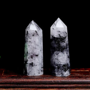 Tourmalinated Quartz Points