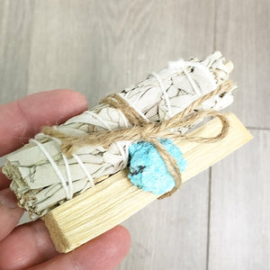 Palo Santo, Sage & Crystal Smoke Cleansing Bundle