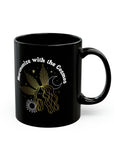 Harmonize With the Cosmos Black Mug