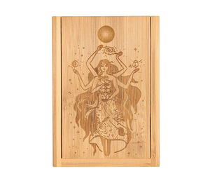 Elemental Goddesses Wooden Bamboo Altar Box available at Goddess Provisions