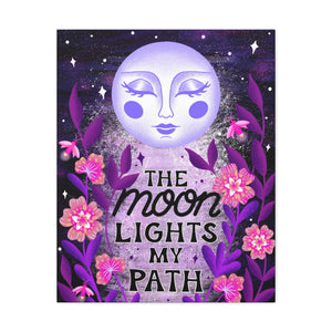 The Moon Lights my Path Canvas Gallery Wraps