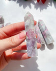 Plum Blossom Tourmaline Crystal Point