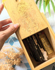 Elemental Goddesses Wooden Bamboo Altar Box available at Goddess Provisions