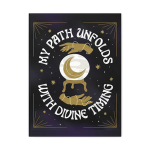 My Path Unfolds with Divine Timing Canvas Gallery Wraps