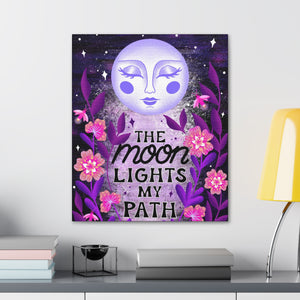 The Moon Lights my Path Canvas Gallery Wraps