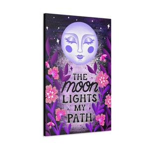 The Moon Lights my Path Canvas Gallery Wraps