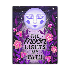 The Moon Lights my Path Canvas Gallery Wraps