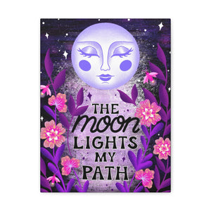 The Moon Lights my Path Canvas Gallery Wraps