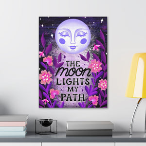 The Moon Lights my Path Canvas Gallery Wraps