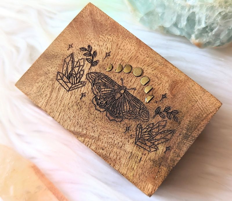 Fairy Fortune Mango Wood Box available at Goddess Provisions