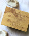 Elemental Goddesses Wooden Bamboo Altar Box available at Goddess Provisions