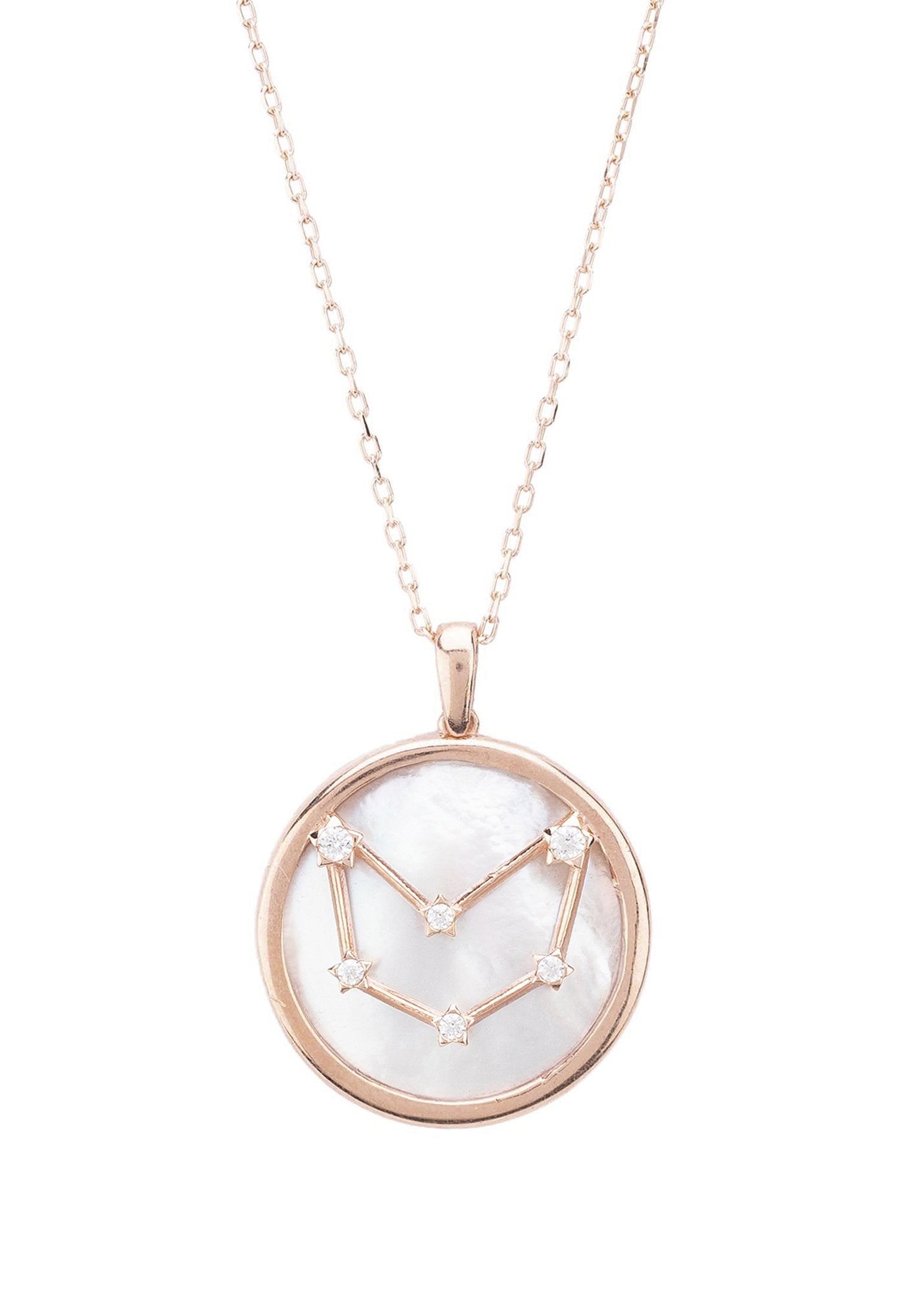 Capricorn Mother Of Pearl Constellation Necklace