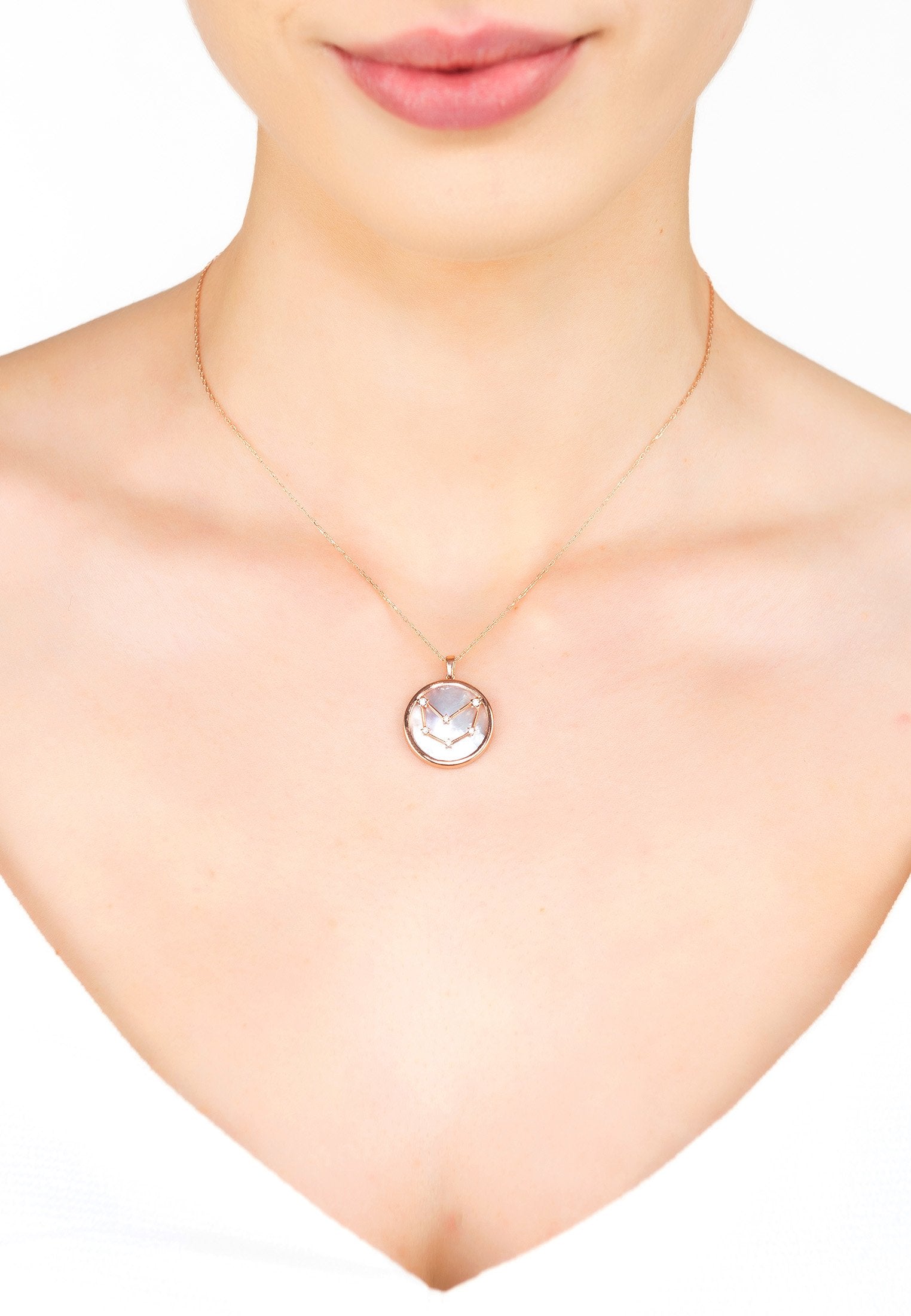 Capricorn Mother Of Pearl Constellation Necklace