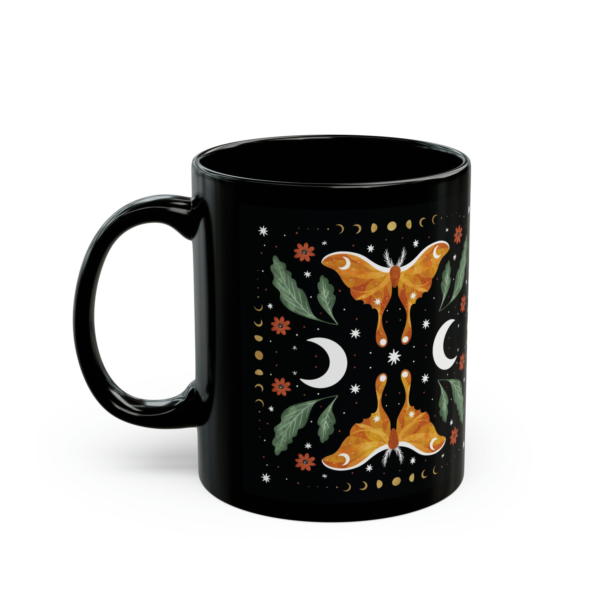 Orange Moon Moth Mug