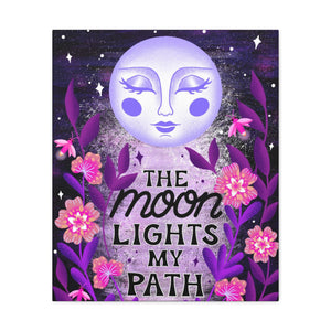 The Moon Lights my Path Canvas Gallery Wraps