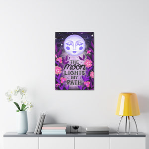 The Moon Lights my Path Canvas Gallery Wraps