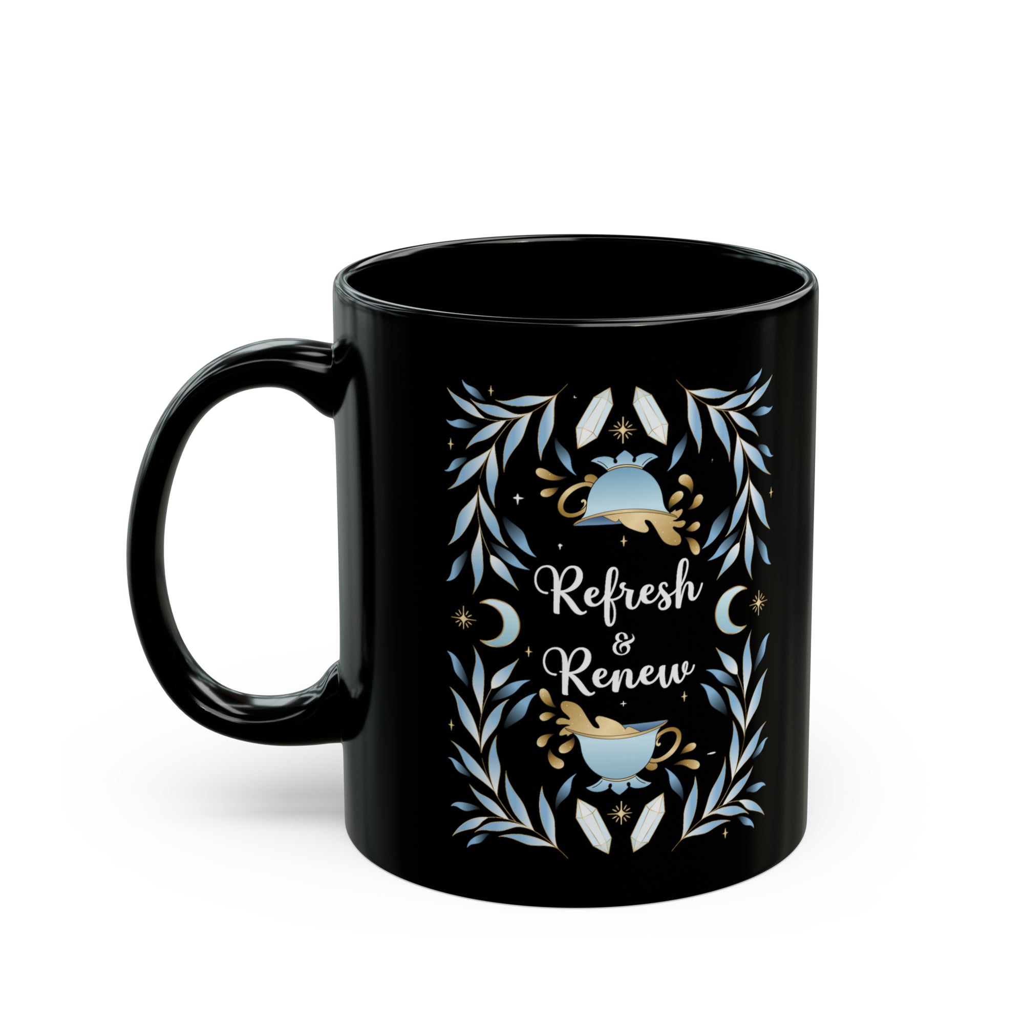 Refresh &amp; Renew Black Mug