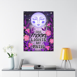 The Moon Lights my Path Canvas Gallery Wraps