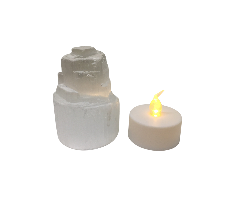 Selenite Tower Tealight