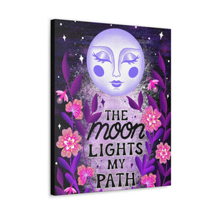 The Moon Lights my Path Canvas Gallery Wraps