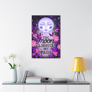 The Moon Lights my Path Canvas Gallery Wraps