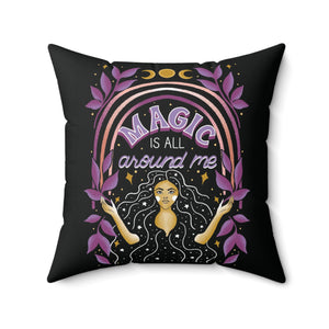 Magic is All Around Me Vegan Suede Pillow