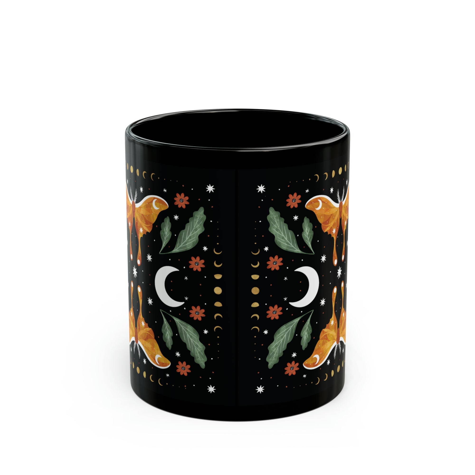 Orange Moon Moth Mug