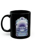 Tap Into Your Higher Purpose Black Mug