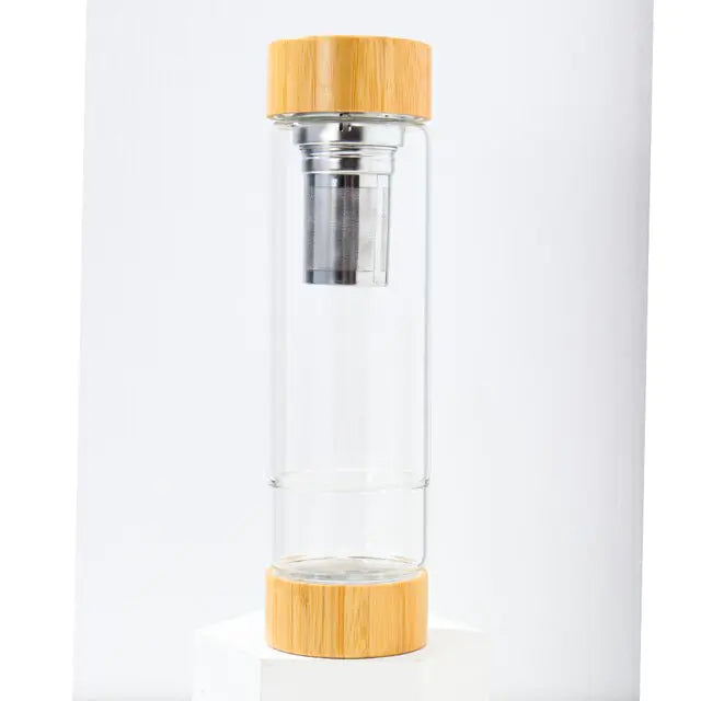 Crystal Infusing Glass Water Bottle