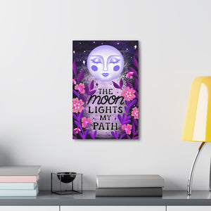 The Moon Lights my Path Canvas Gallery Wraps