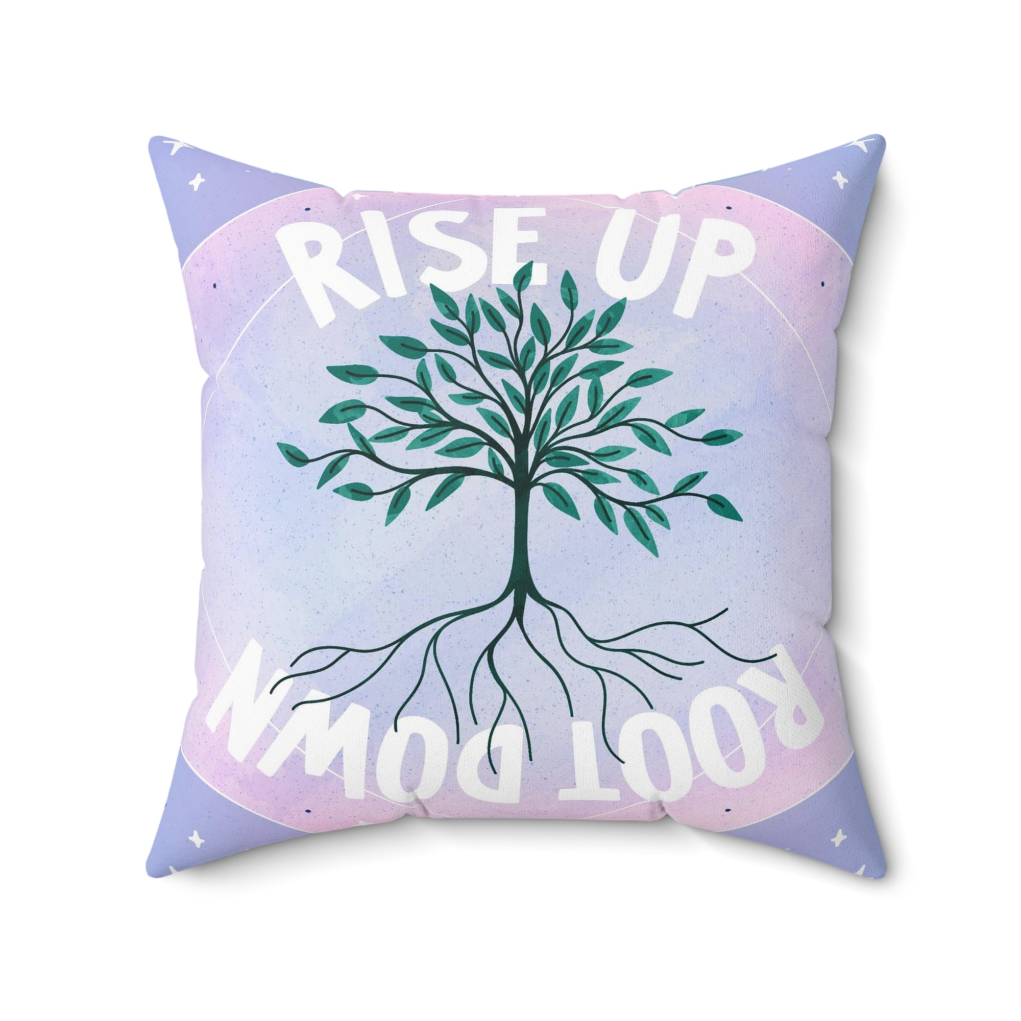 Rise Up Root Down Vegan Suede Pillow