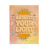 Radiate Your Light Velveteen Plush Blanket