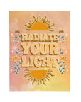 Radiate Your Light Velveteen Plush Blanket