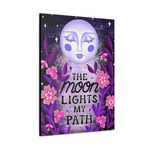 The Moon Lights my Path Canvas Gallery Wraps